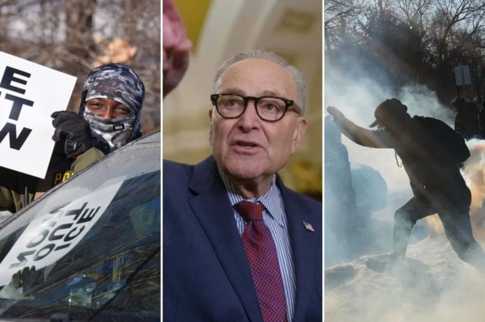 In 2020, it was vilify
and defund the police. In 2026, it’s vilify and defund ICE